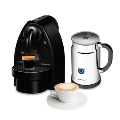 Nespresso Essenza Manual Espresso Machine and Aeroccino Bundle in Black - Bed Bath & Beyond